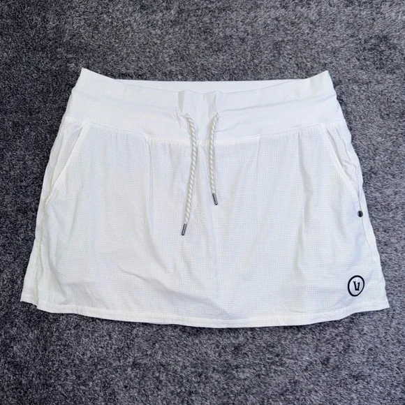 Vuori Volley Skirt Off White Athletic Tennis Pickleball Skort Womens Medium - Picture 2 of 11